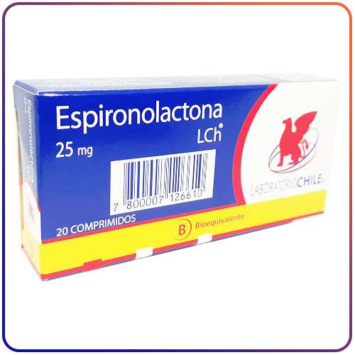 ESPIRONOLACTONA COMPRIMIDOS 25 MG (20 COMPRIMIDOS)